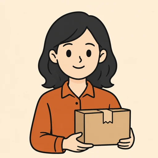 Minimal cartoon avatar representing an ecommerce seller