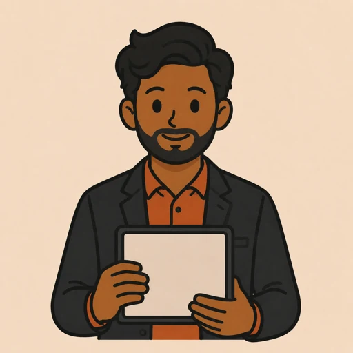 Minimal cartoon avatar representing an office professional
